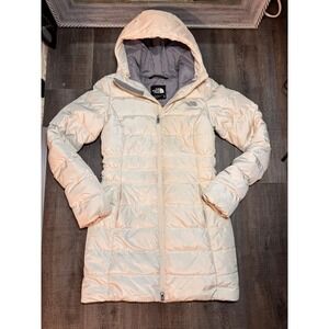 The North Face Metropolis 550 Down Parka Jacket Cream Off White Womens XS